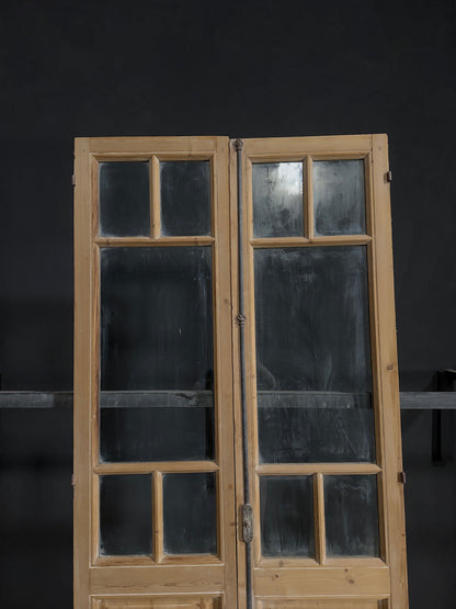 Antique Glass 5 Lite French Doors - 43x95 - N281