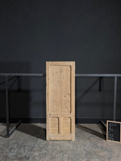 Antique Louvered 2 Panel Single Door - 25.5x70 - N141