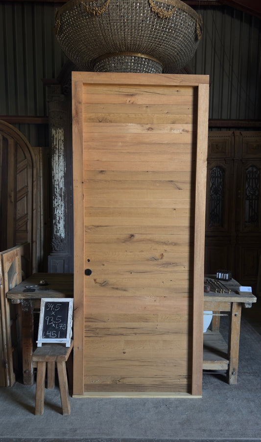 French Oak Plank Single Door - 34.5x93.5 - L451