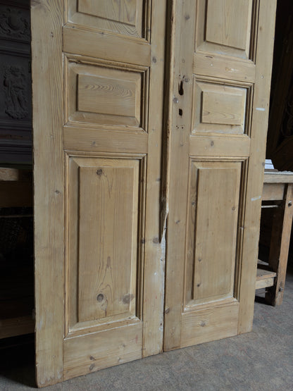 3 Panel Antique Solid French Doors - 40x94 J434