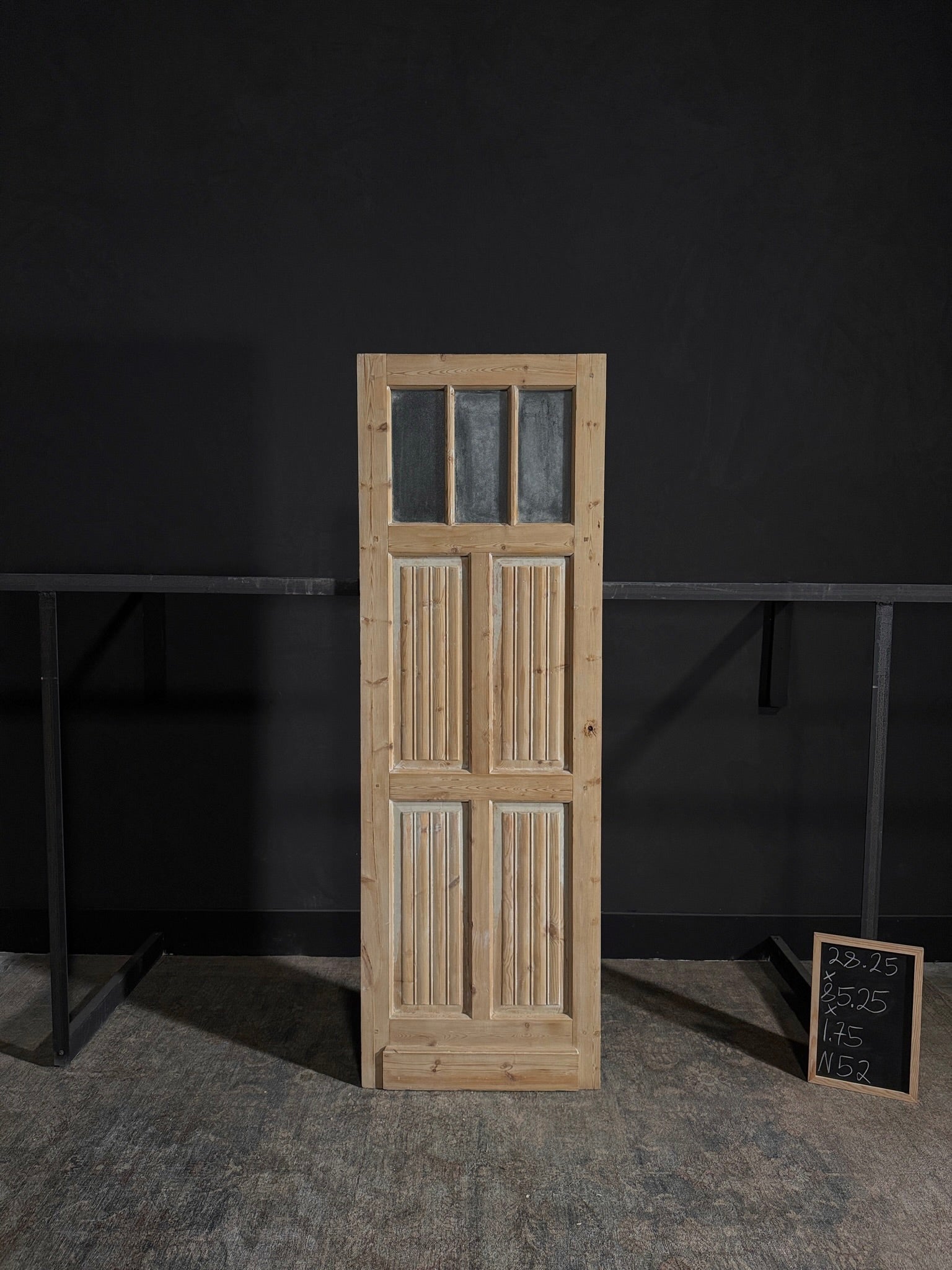 Antique Obscured Glass 3 Lite Door - 28.25x85.25 - N52