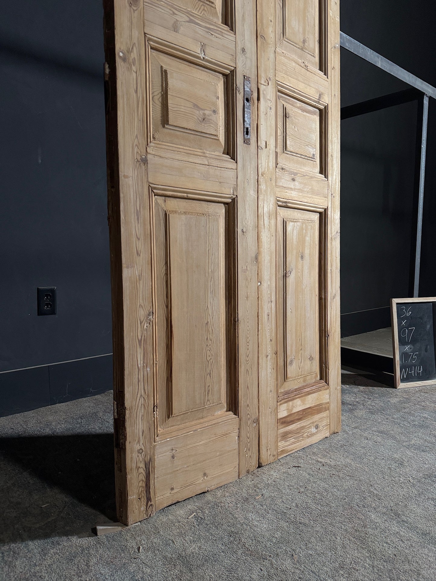Antique Solid Double Doors - 36x97 - N414