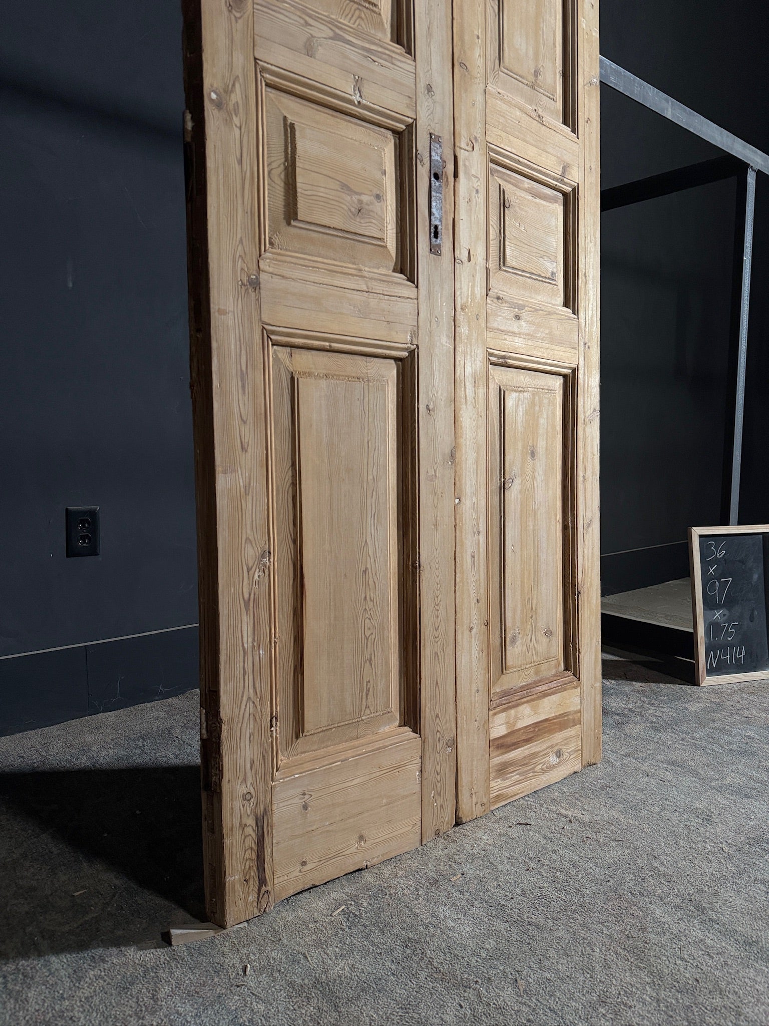 Antique Solid Double Doors - 36x97 - N414