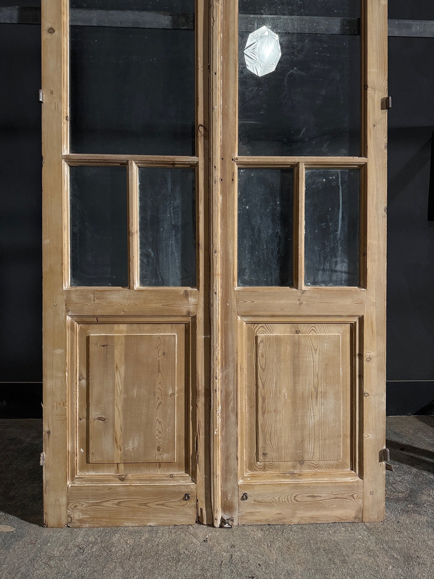 Antique Glass 5 Lite French Doors - 39.5x94 - N492