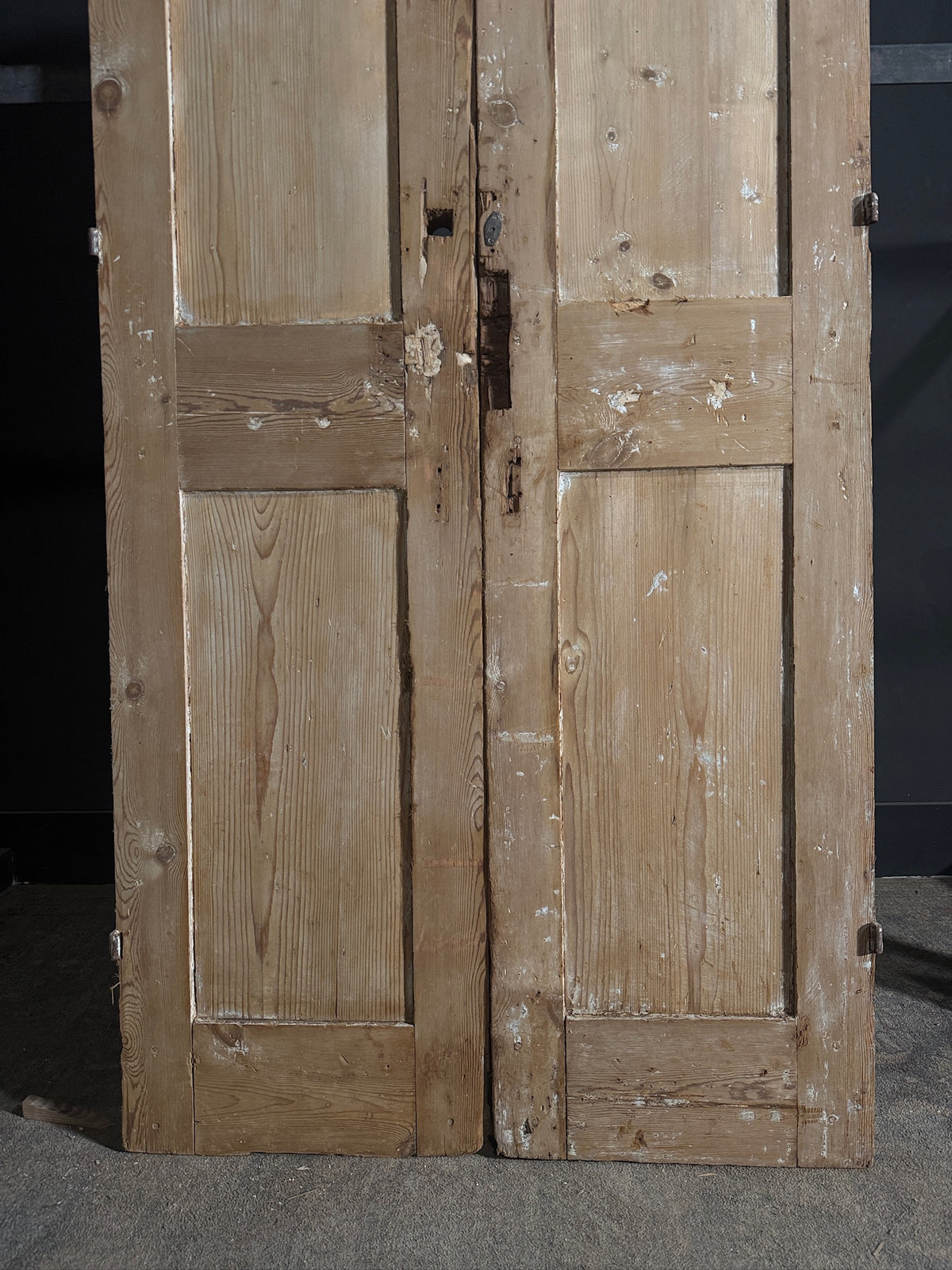 Antique Fluted 3 Panel Double Doors - 40.75x97 - N656