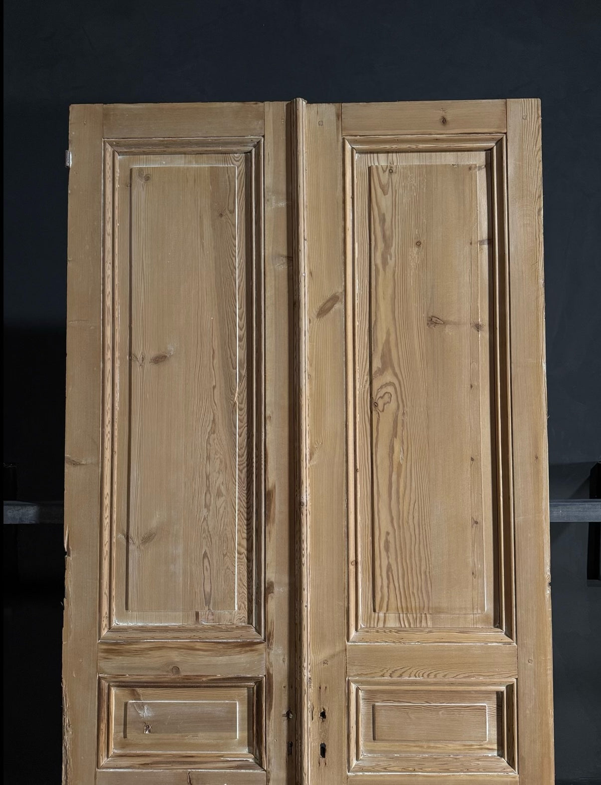Antique 3 Panel Solid Double Doors - 47.5x100.5 - N630