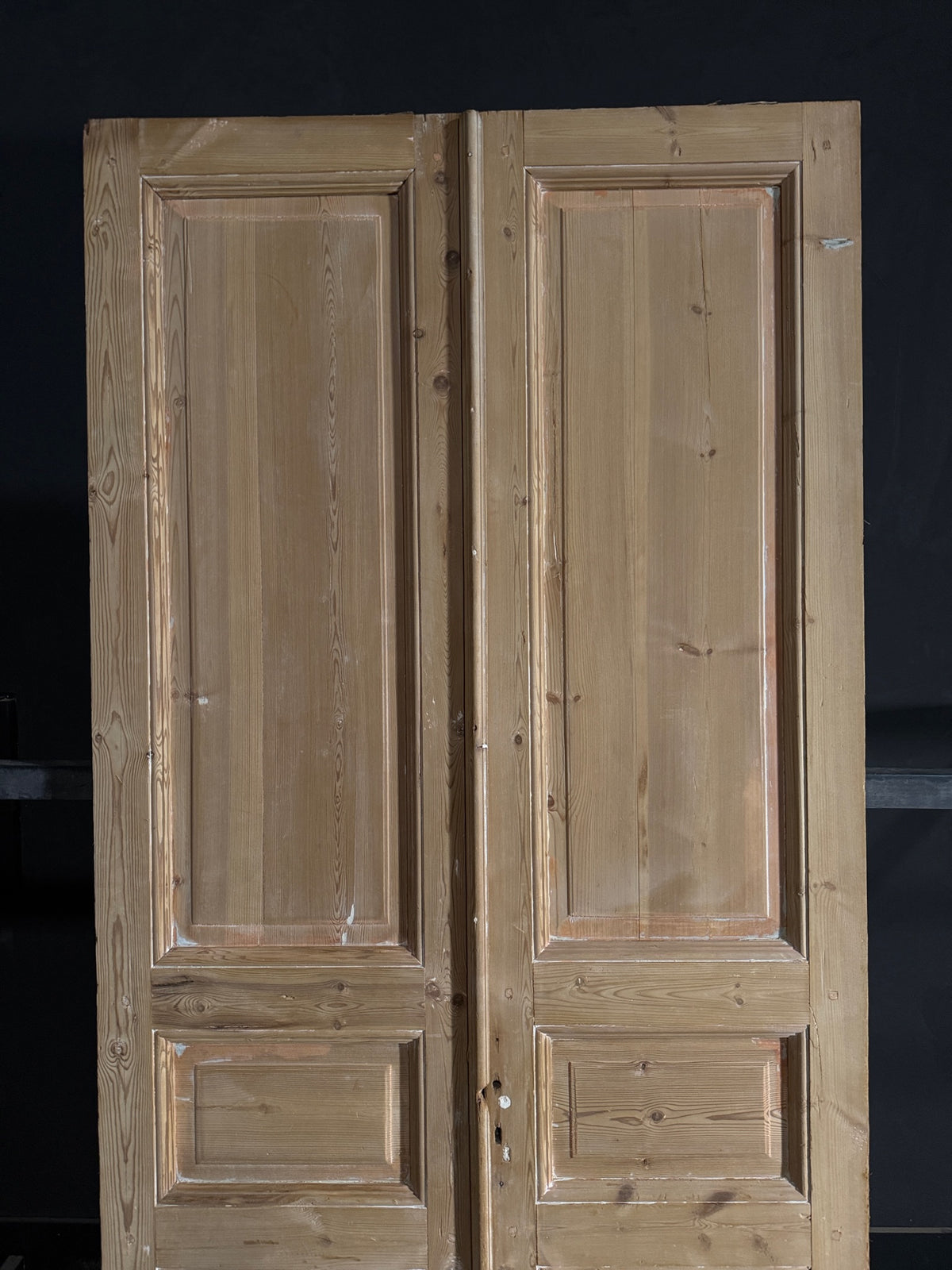 Antique 3 Panel Solid Double Doors - 43.5x97.25 - N566