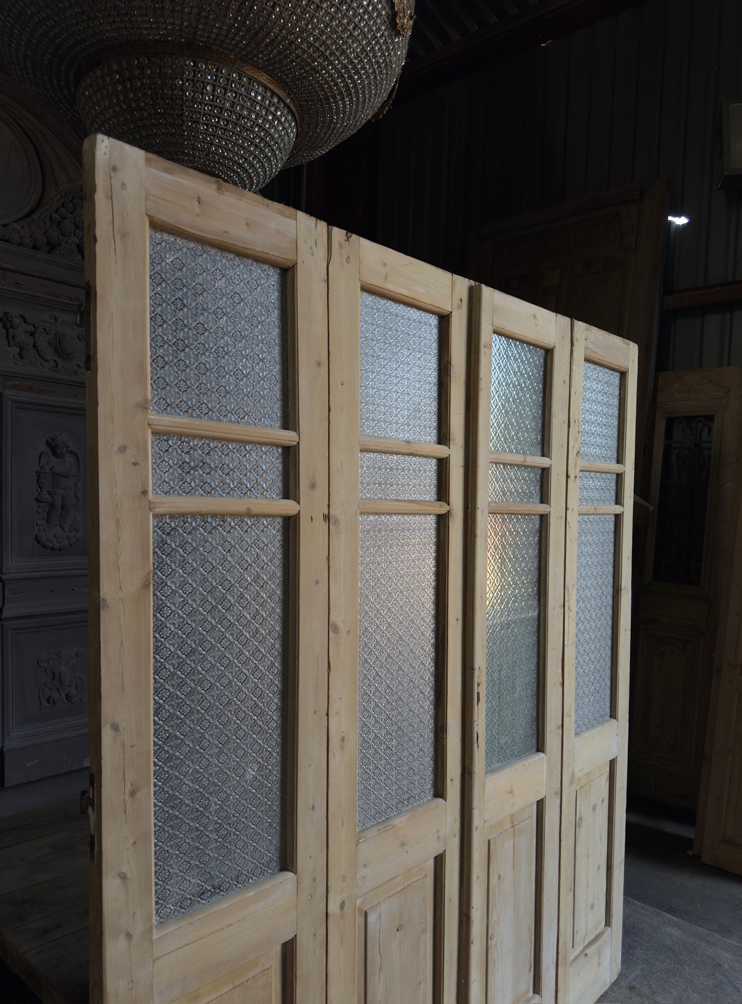 Antique Bi-Fold French Glass Doors - 75x84.5 - L133