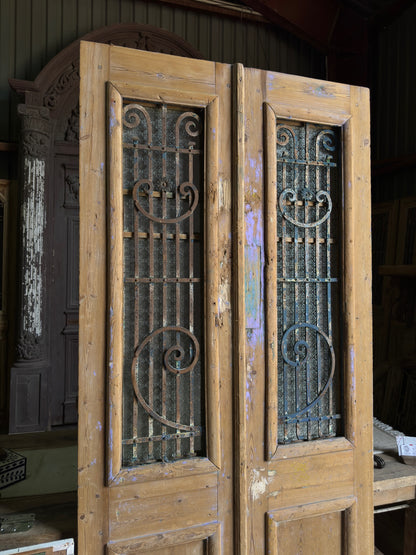 19th Century Antique Iron French Doors - 40x88.25 J17