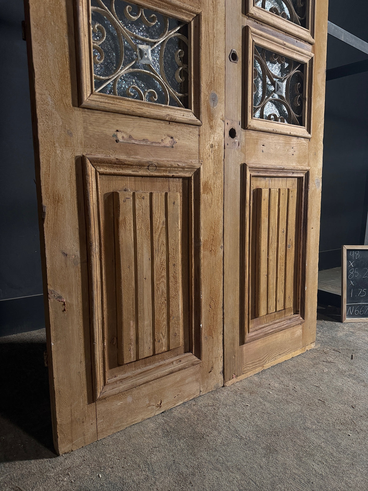 Antique Iron French Doors - 48x85.25 - N667