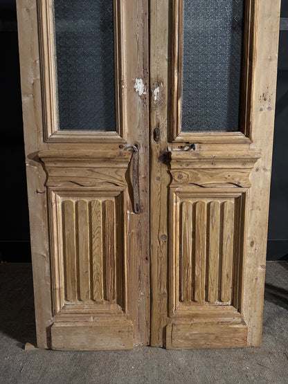 Antique Fluted 2 Lite French Doors - 43x97 - N668