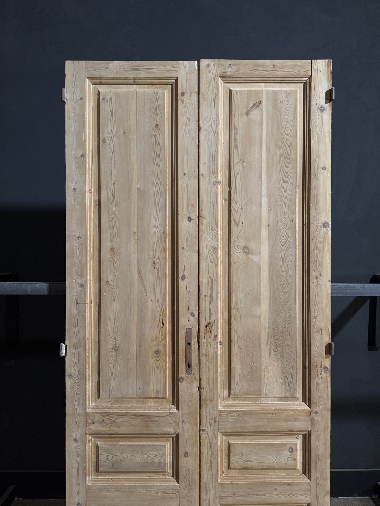 Antique 3 Panel Solid Double Doors - 43.5x97 - N160