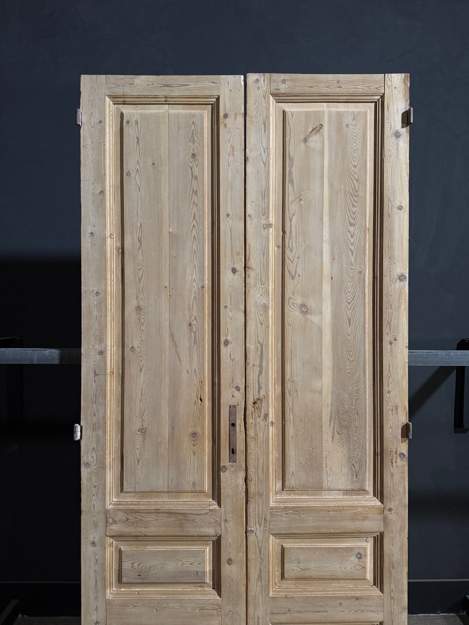 Antique 3 Panel Solid Double Doors - 43.5x97 - N160