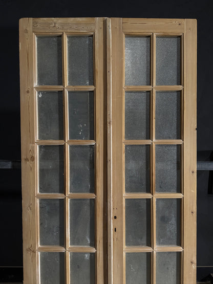 Antique Obscured Glass French Doors - 44.25x95.5 - N471