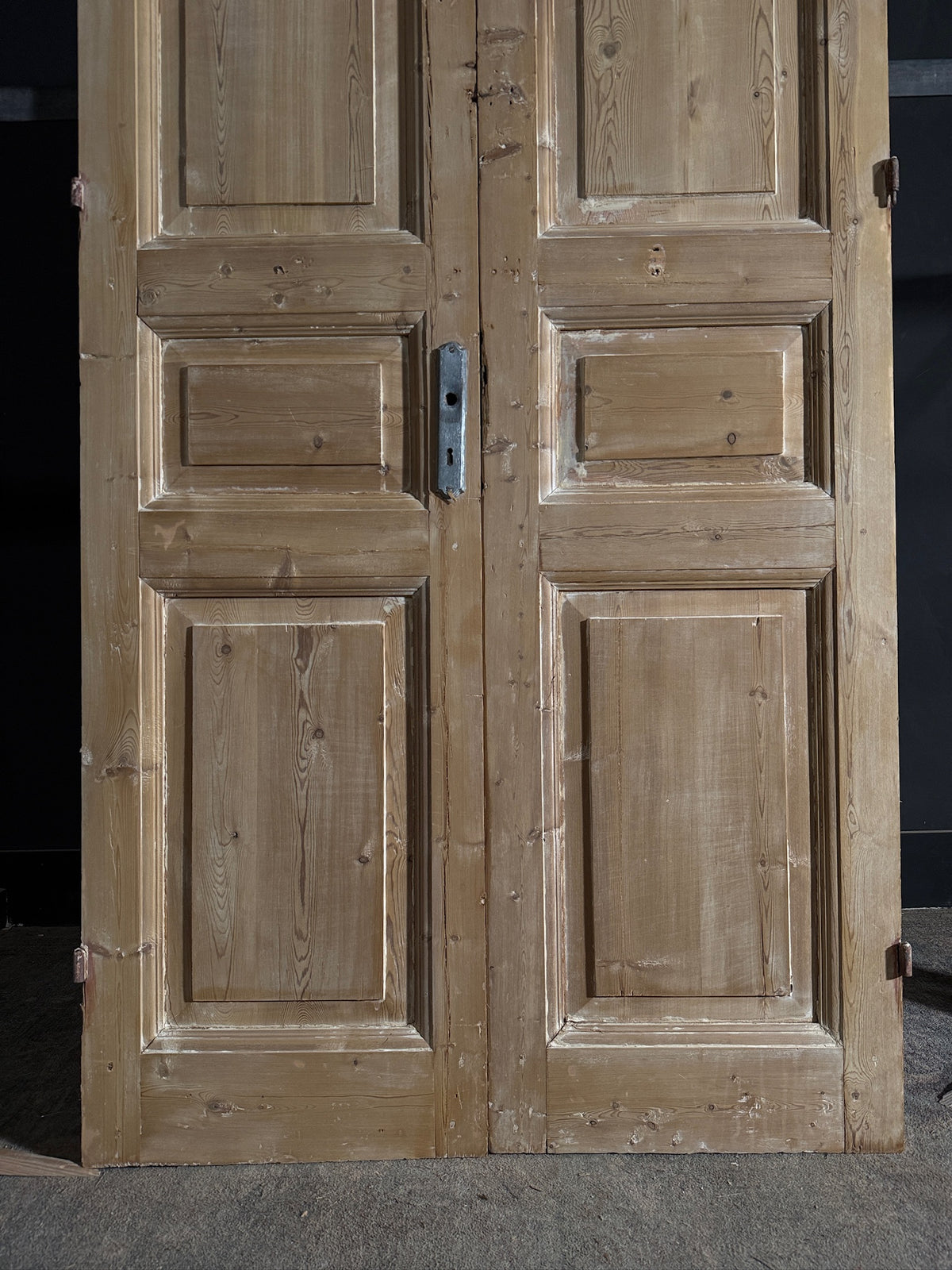 Antique 3 Panel Solid Double Doors - 44x97.5 - N606