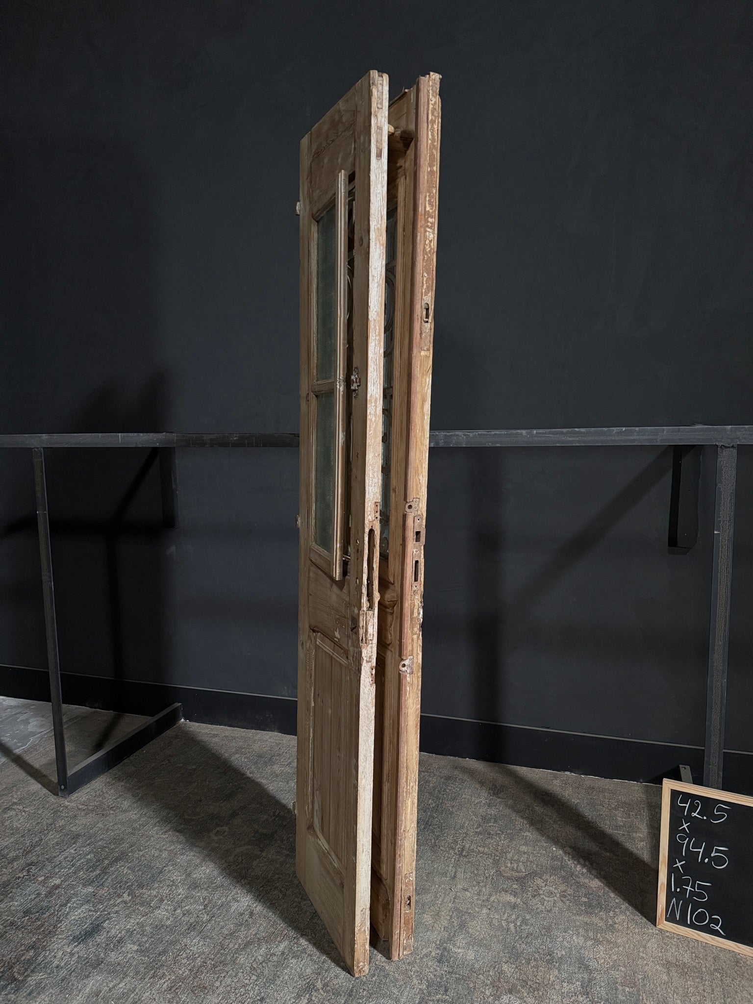 Antique Iron French Doors - 42.5x94.5 - N102