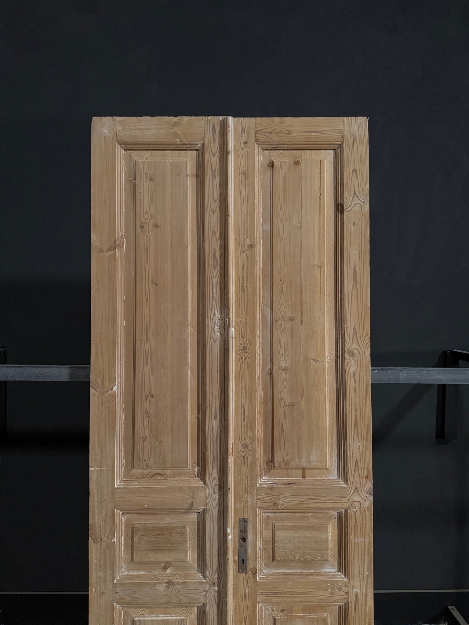 Antique 4 Panel Solid Double Doors - 38x94.5 - N386