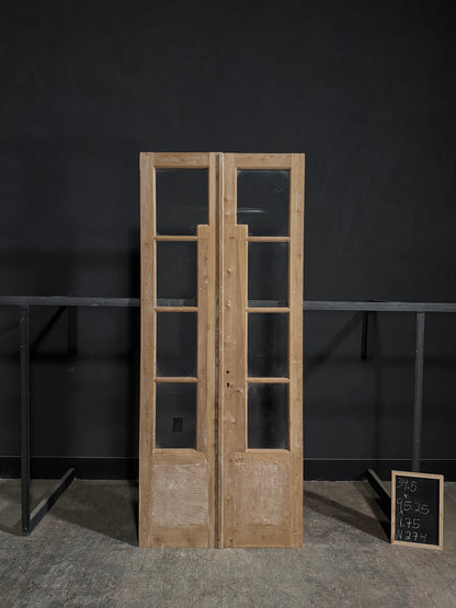 Antique Glass 4 Lite French Doors - 39.5x95.25 - N274