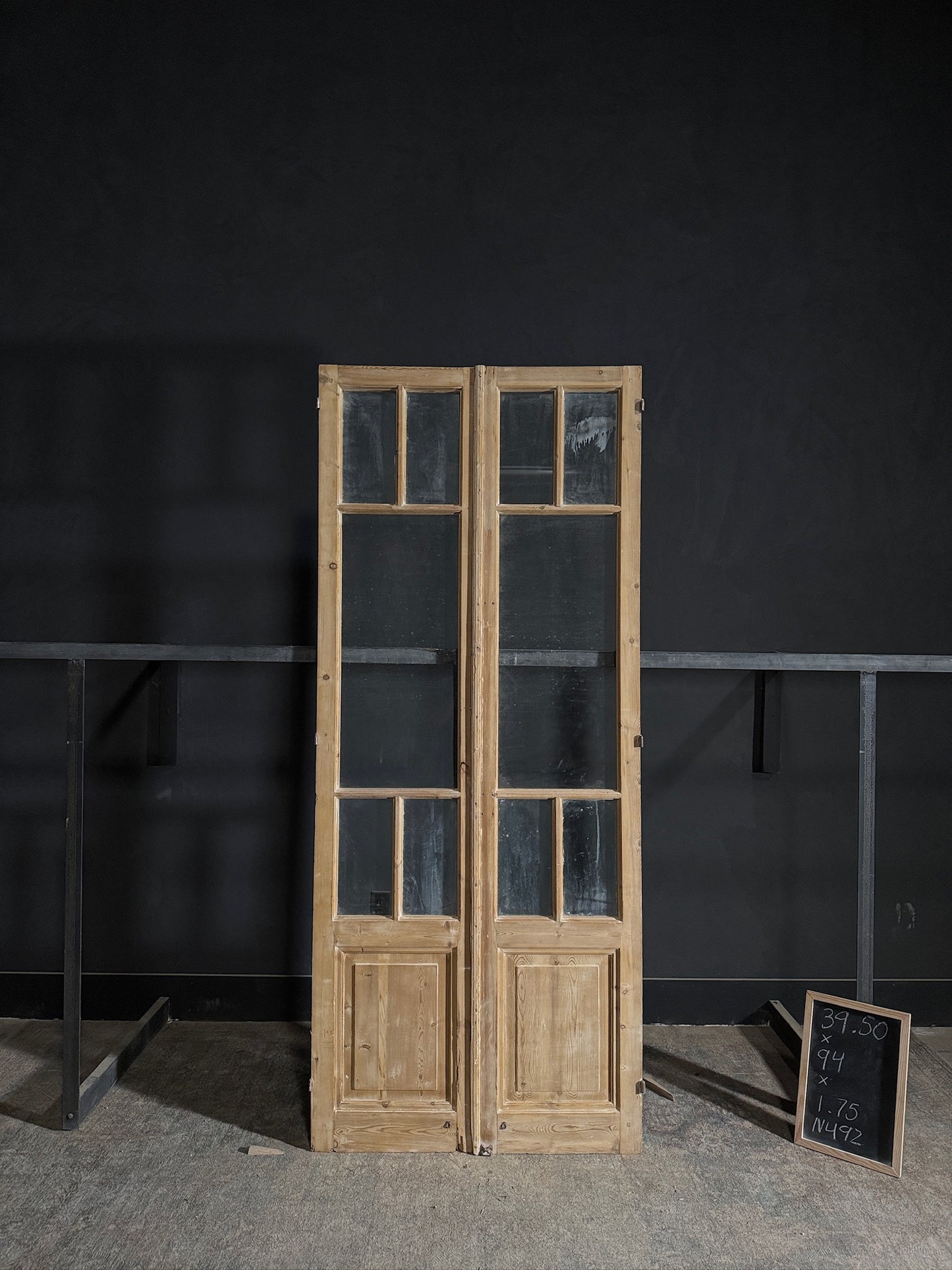 Antique Glass 5 Lite French Doors - 39.5x94 - N492