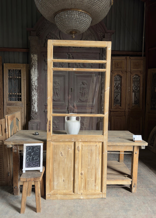 19th Century Antique Glass Door - 32.75x84.75 K305