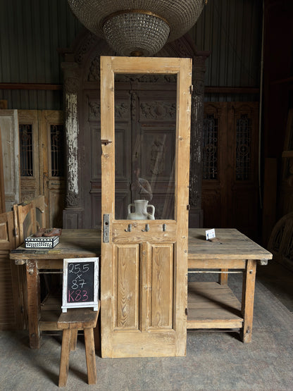 Open Glass Single Antique Door - 25.5x87 K83