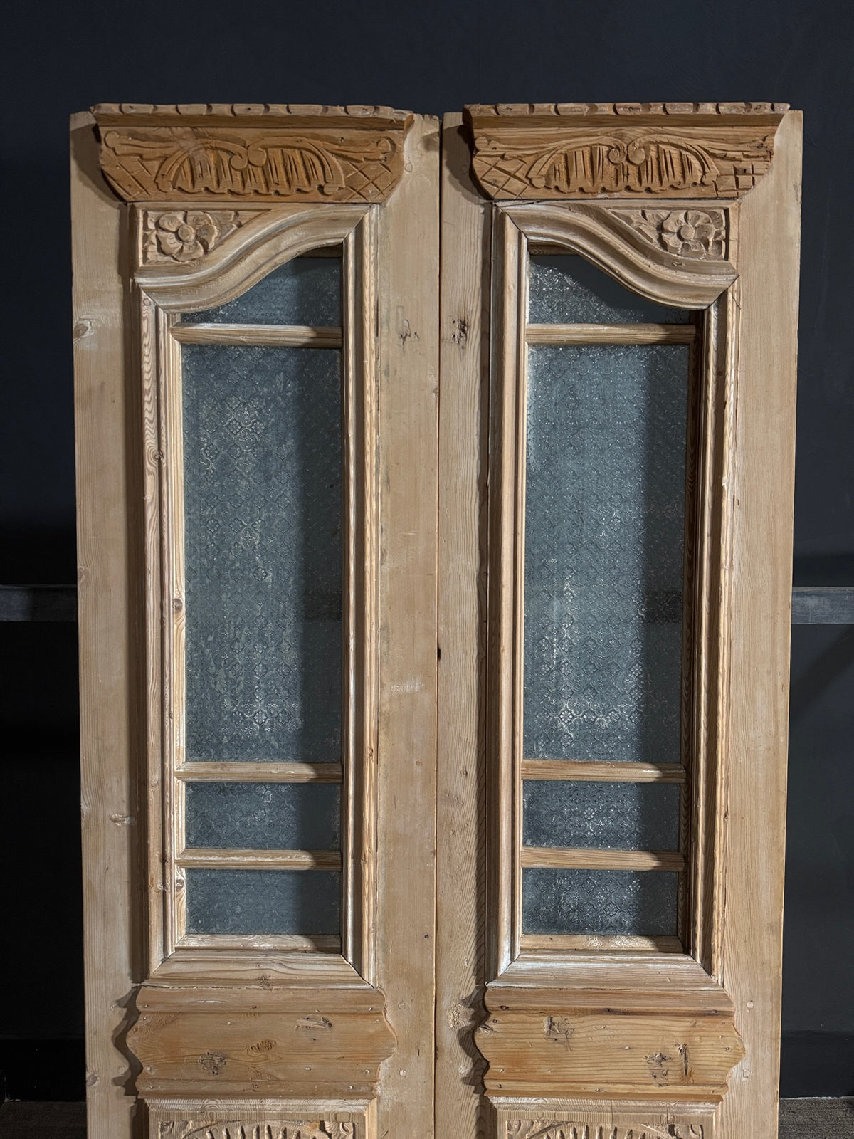 Antique Carved French Doors - 40.25x86.5 - N621