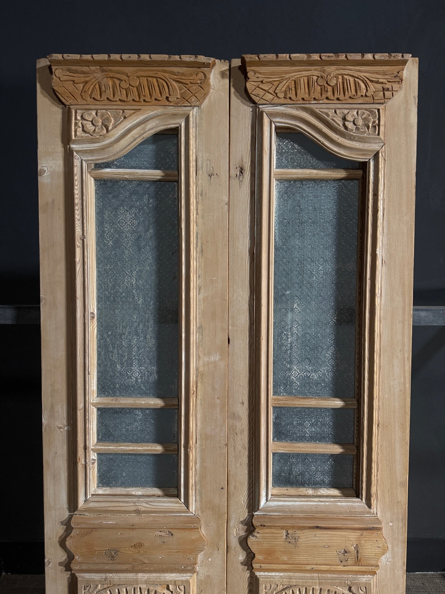 Antique Carved French Doors - 40.25x86.5 - N621