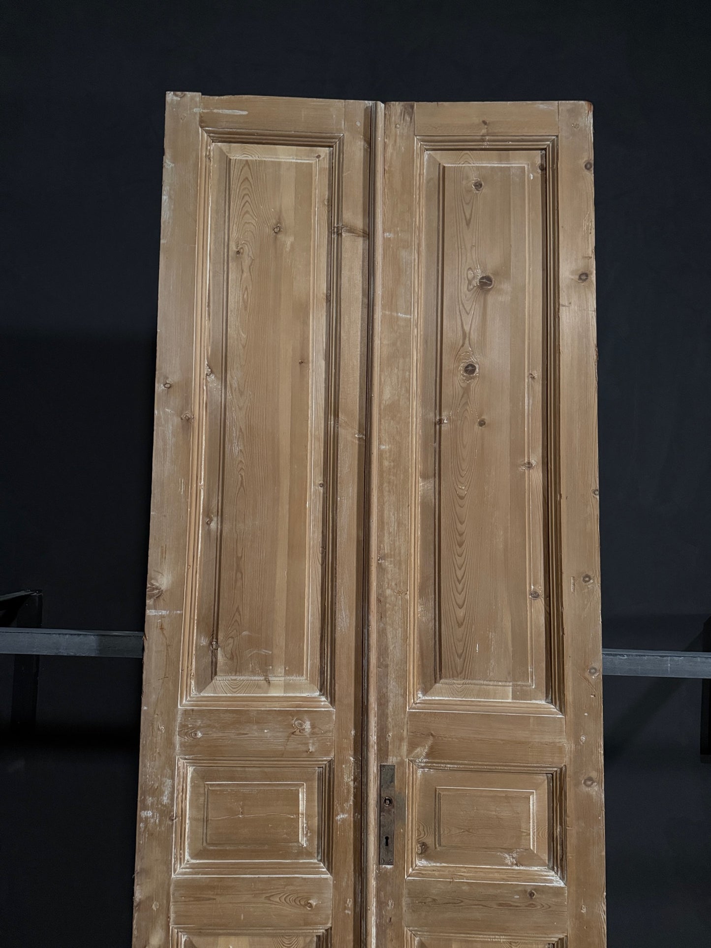 Antique 3 Panel Solid Double Doors - 40x101.5 - N340