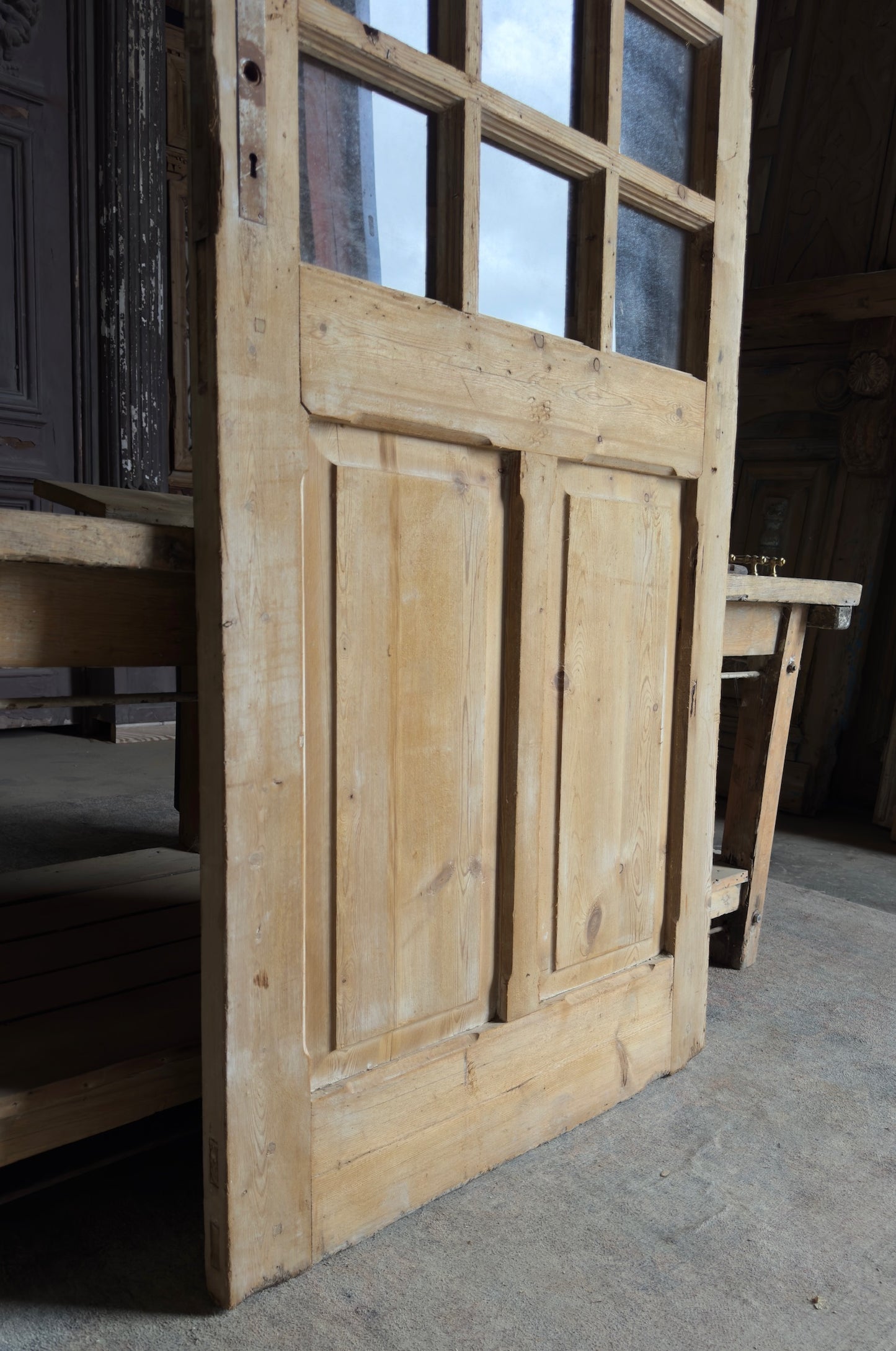 15 Lite Antique Glass Single Door - 35.5x92 - L229