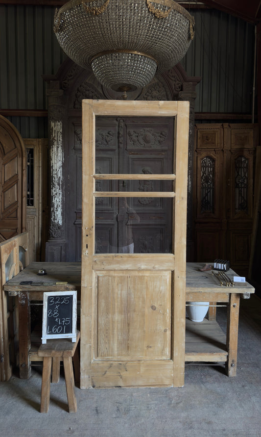 Antique Glass 2 Lite French Door - 32.25x88 - L601