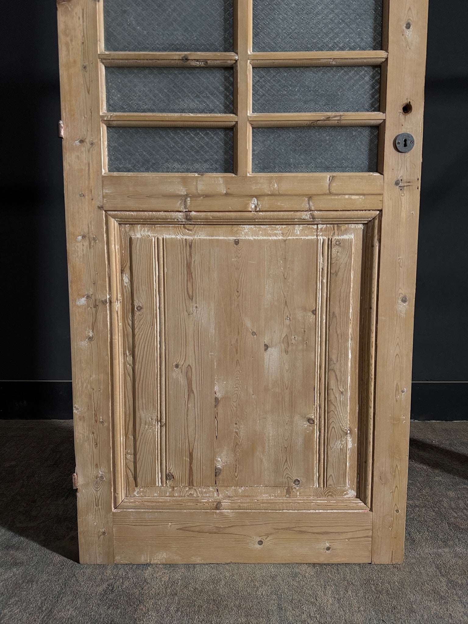 Antique Obscured Glass Single Door - 32.25x84 - N438