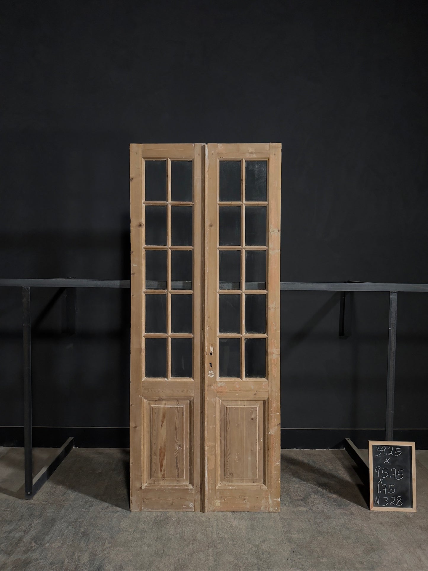 Antique Glass 10 Lite French Doors - 39.25x95.75 - N328