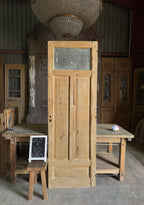 19th Century European Antique Glass Single Door - 28.5x85 K254