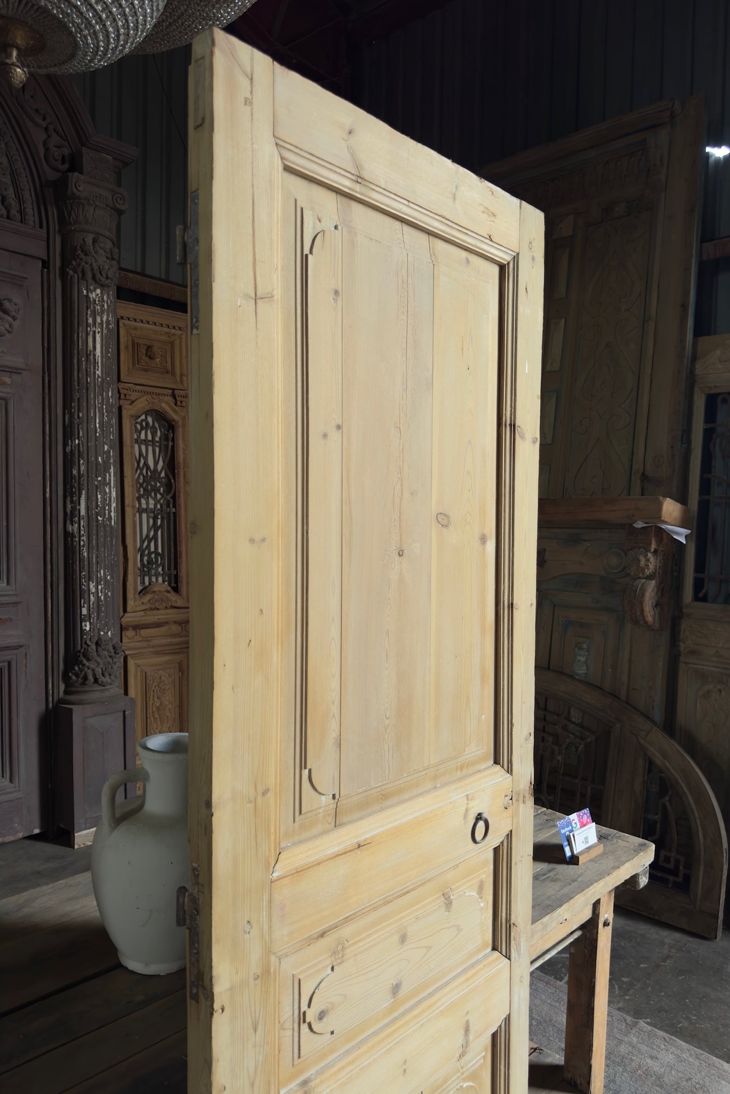 3 Panel Single Solid Antique Door - 26x82 K230