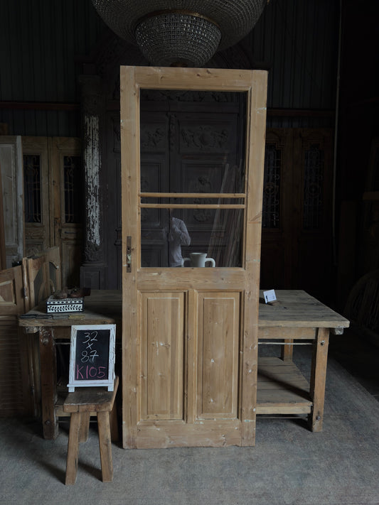 Antique Glass Single Door - 32x87 K105