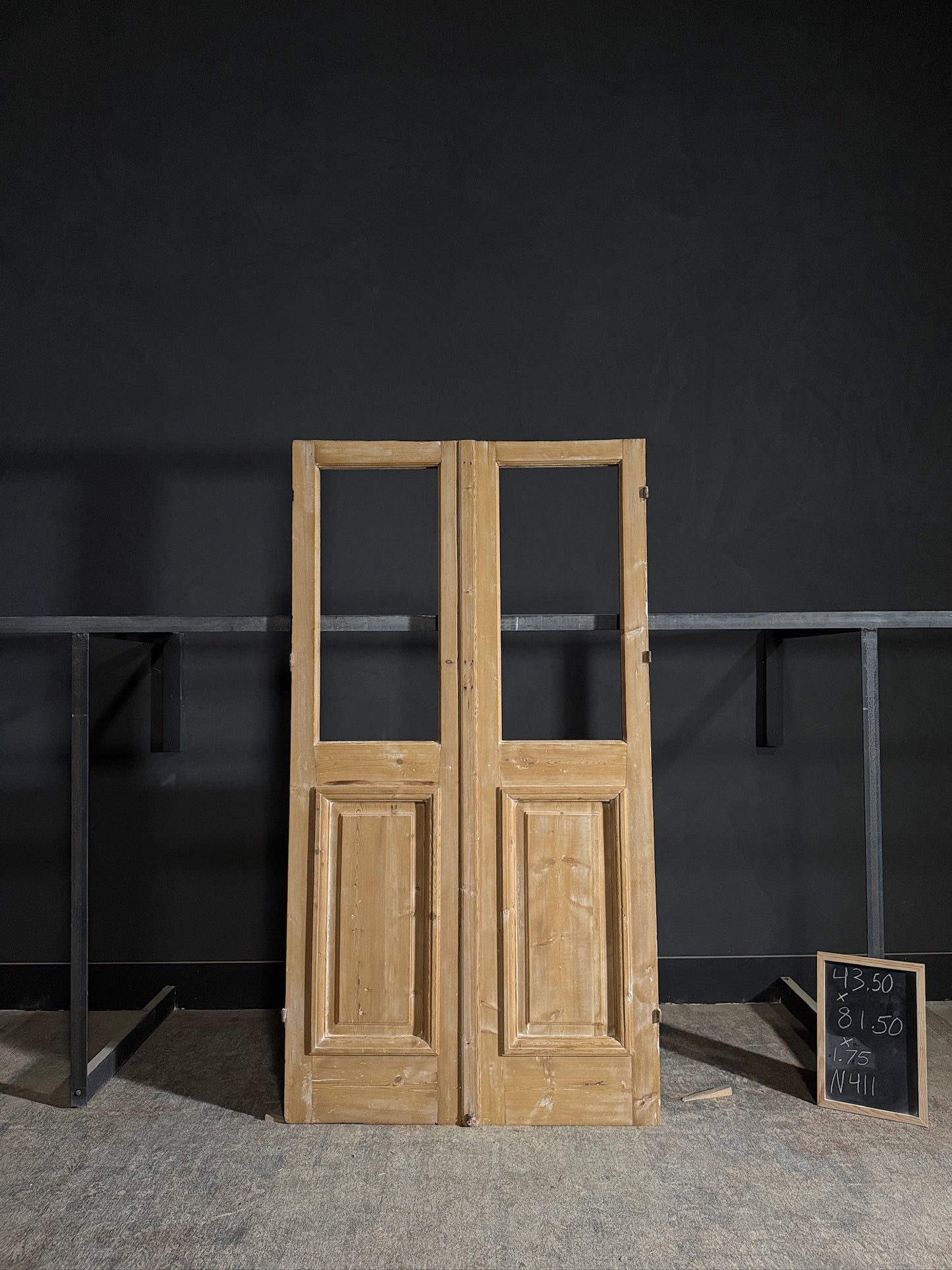 Antique Glass 1 Lite French Doors - 43.5x81.5 - N411