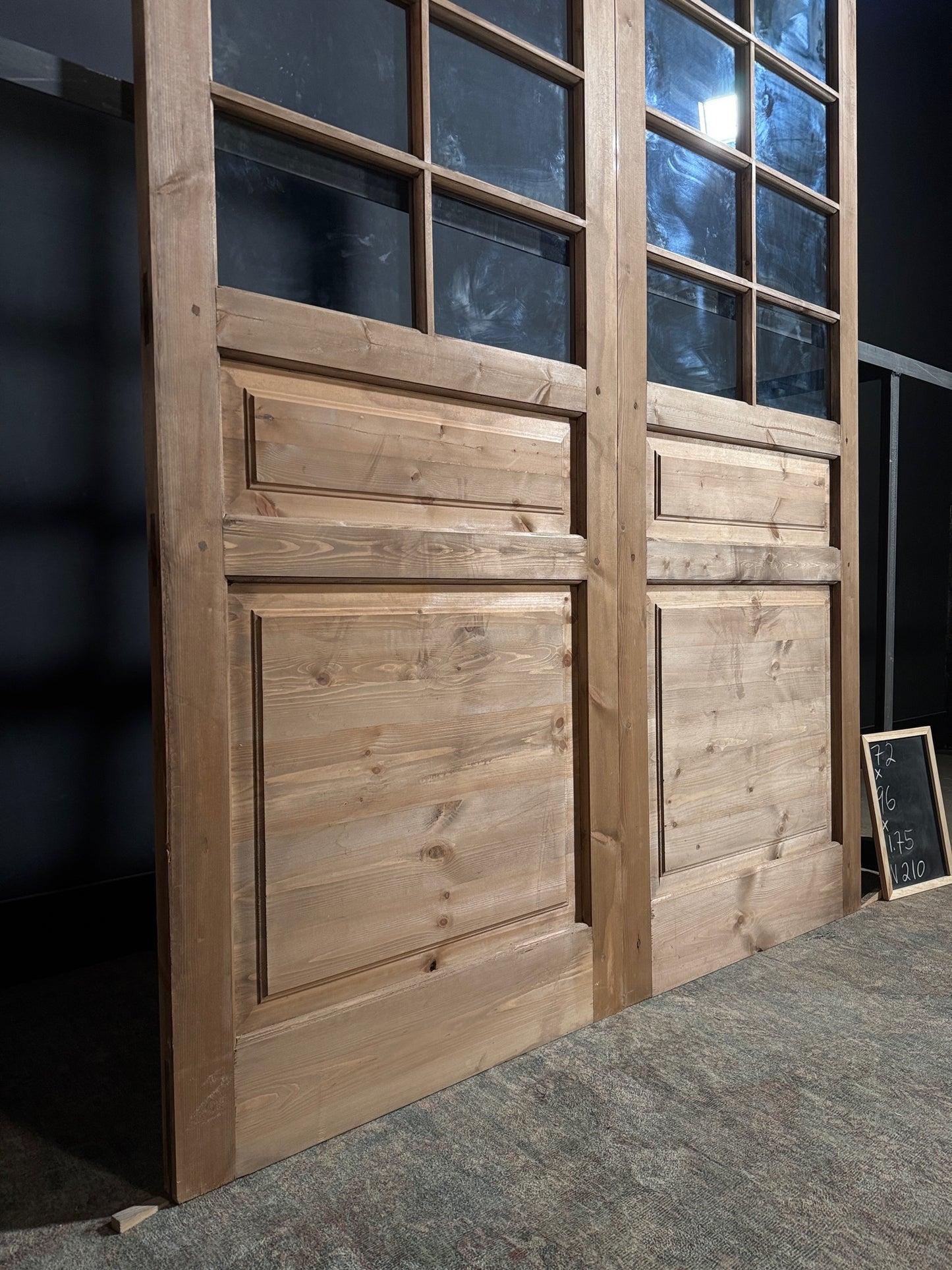 Handcrafted 8 Lite Glass French Doors - 72x96 - N210