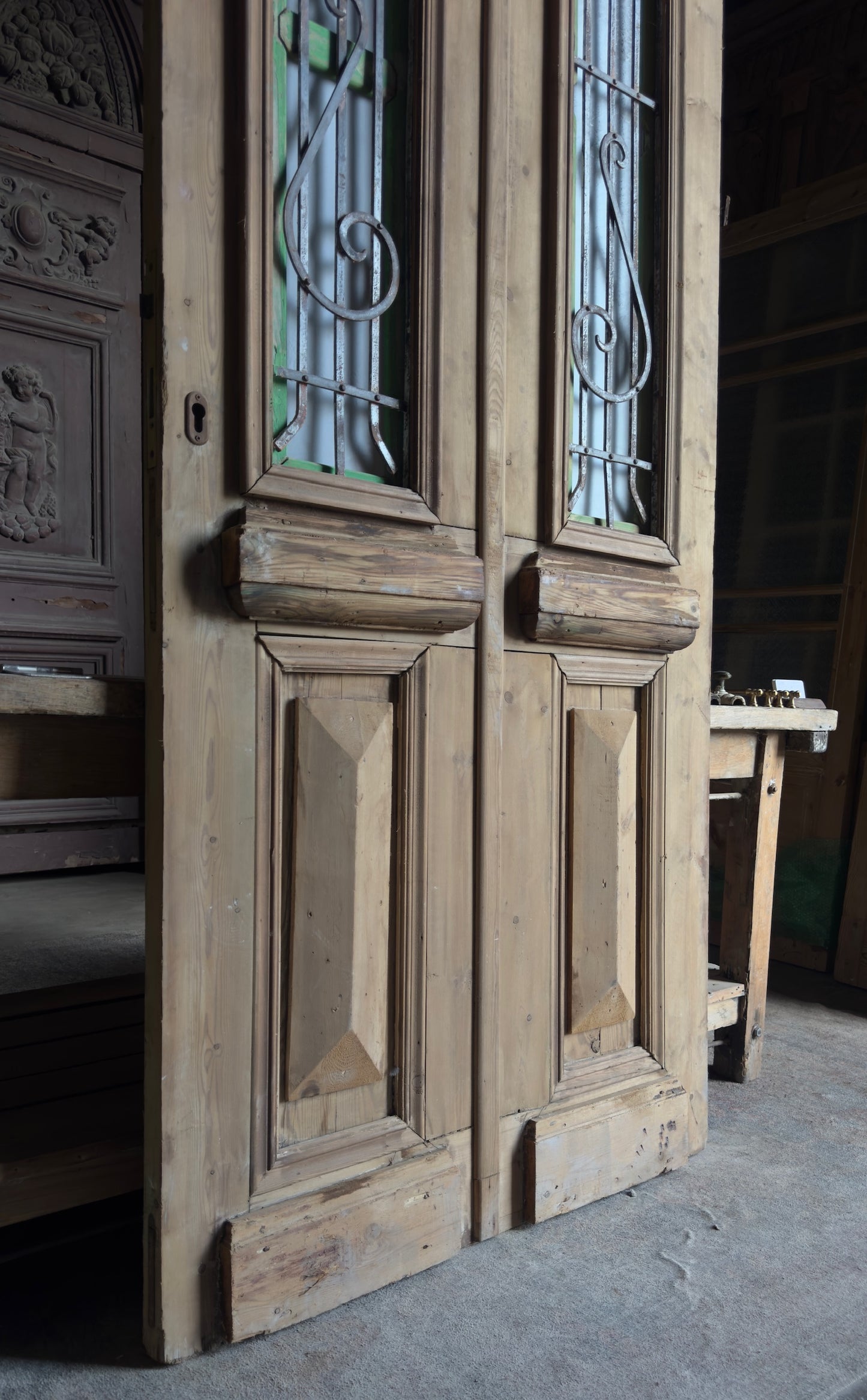 Antique Iron 2 Lite SINGLE Door- 39.75x95.5 - L615