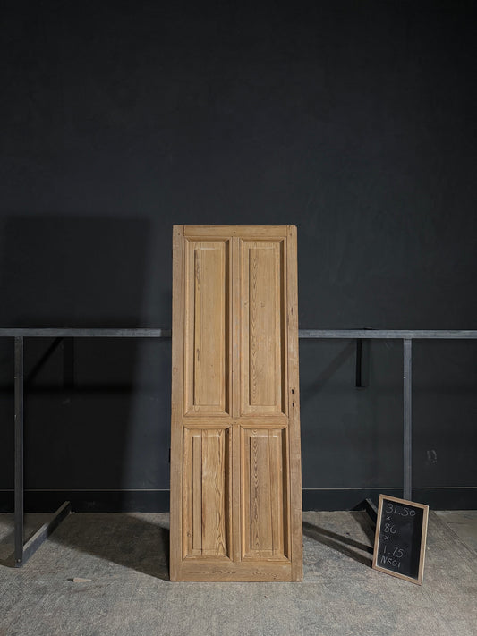 Antique 4 Panel Solid Single Door - 31.5x86 - N501