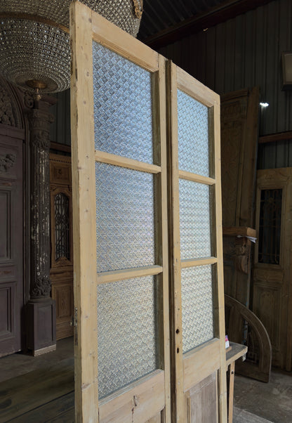 6 Lite European Antique Glass French Doors - 44x98.5 K210