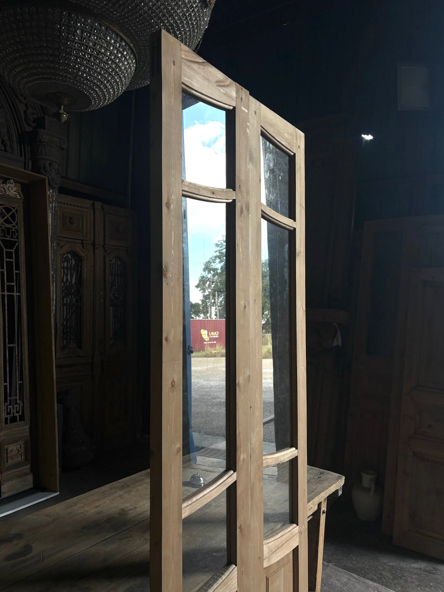 (Camille) Handcrafted Glass French Doors - 36x96 L47