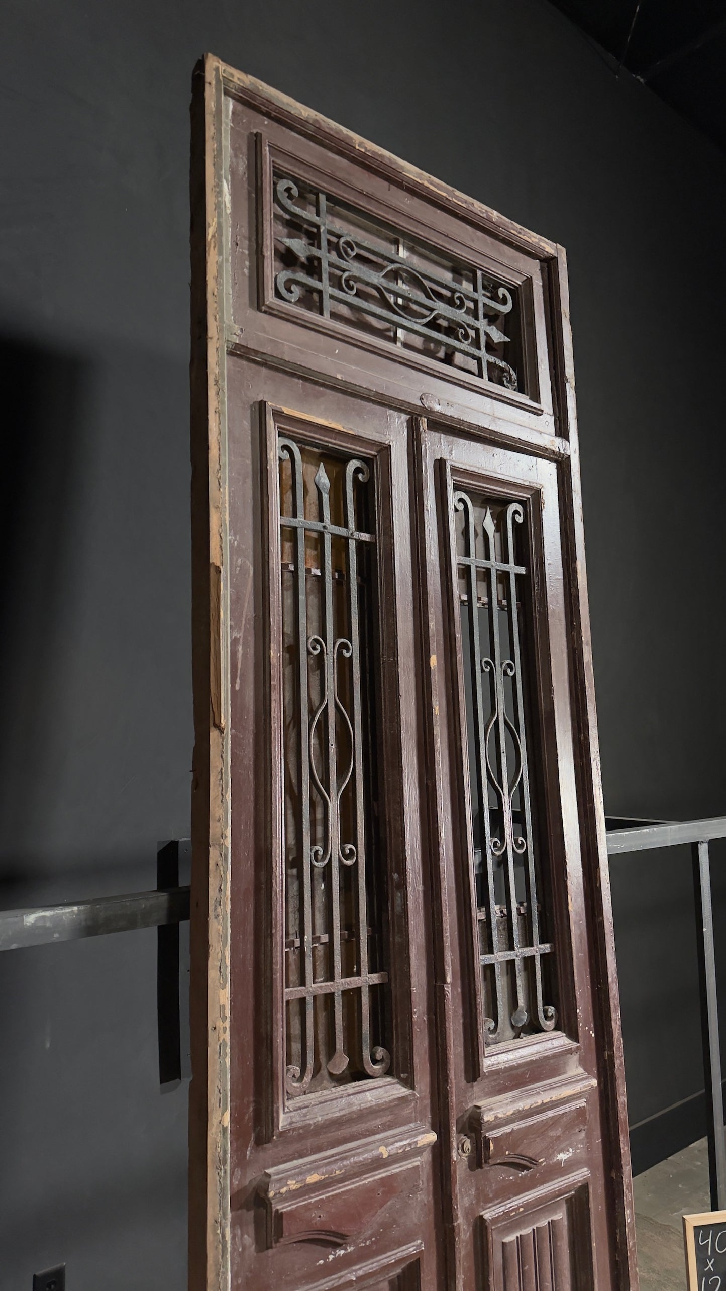 Antique Iron French Doors - 40x121 - N134