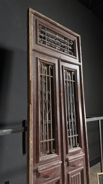 Antique Iron French Doors - 40x121 - N134