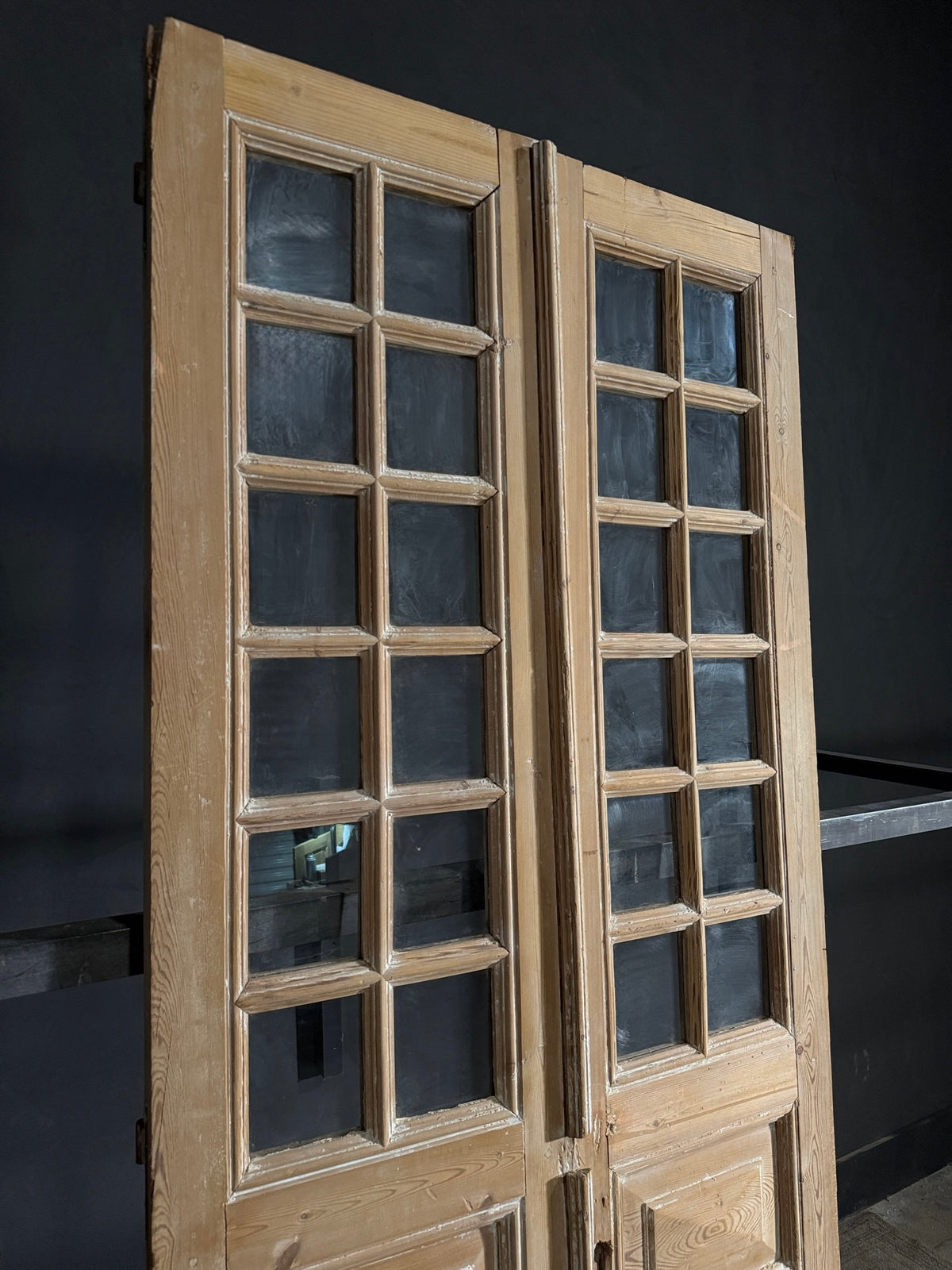 Antique Glass 12 Lite French Doors - 38.75x97.5 - N553