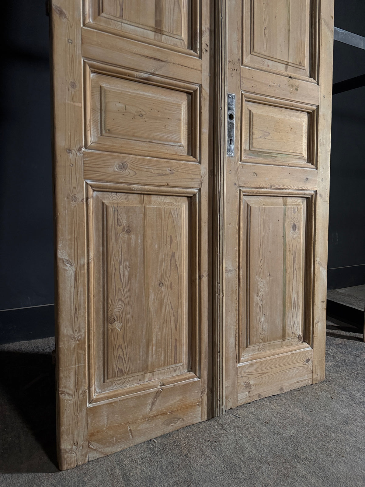 Antique 3 Panel Solid Double Doors - 43x96.25 - N536