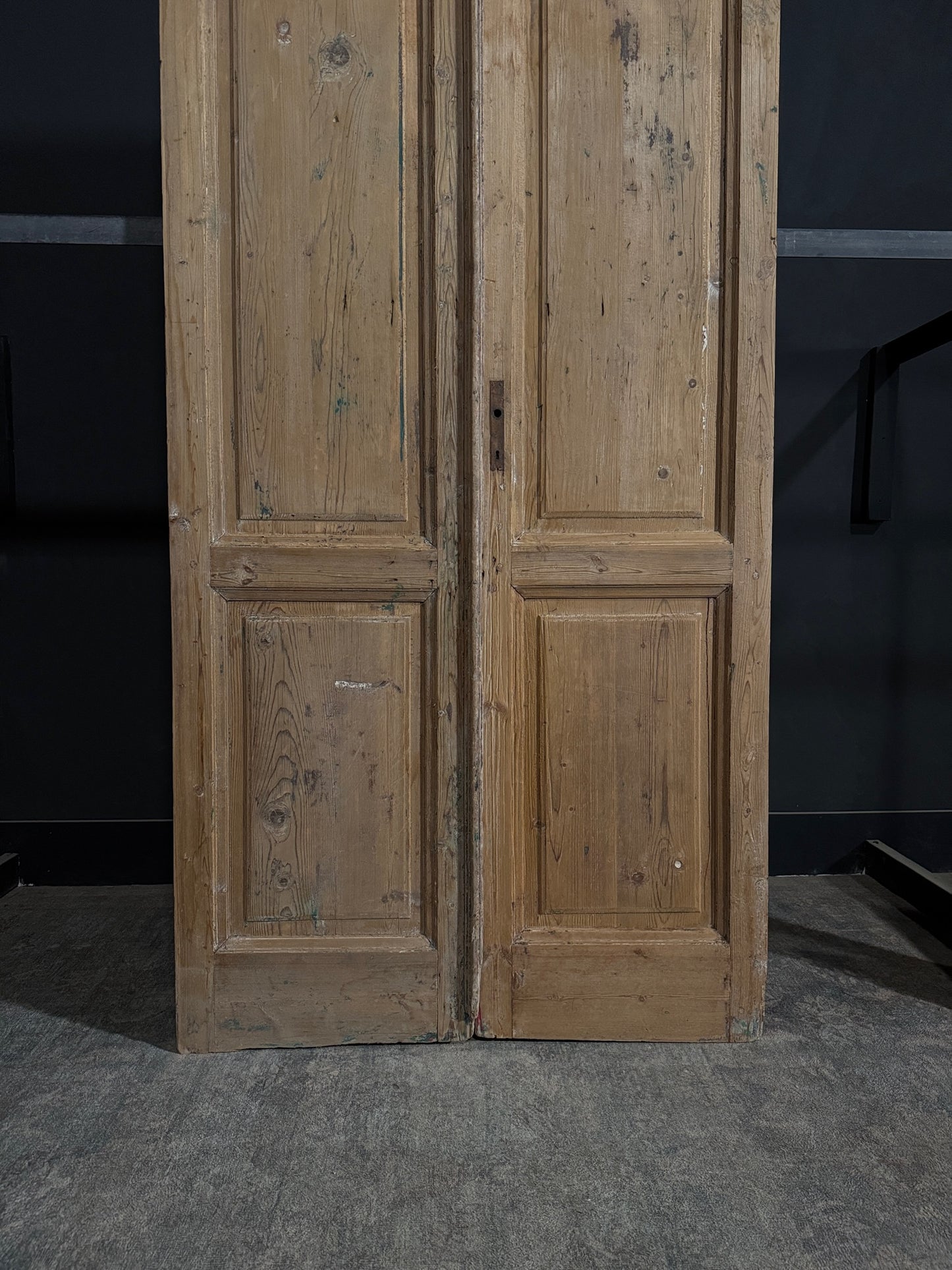 Antique 3 Panel Solid Double Doors - 43.25x99 - N384
