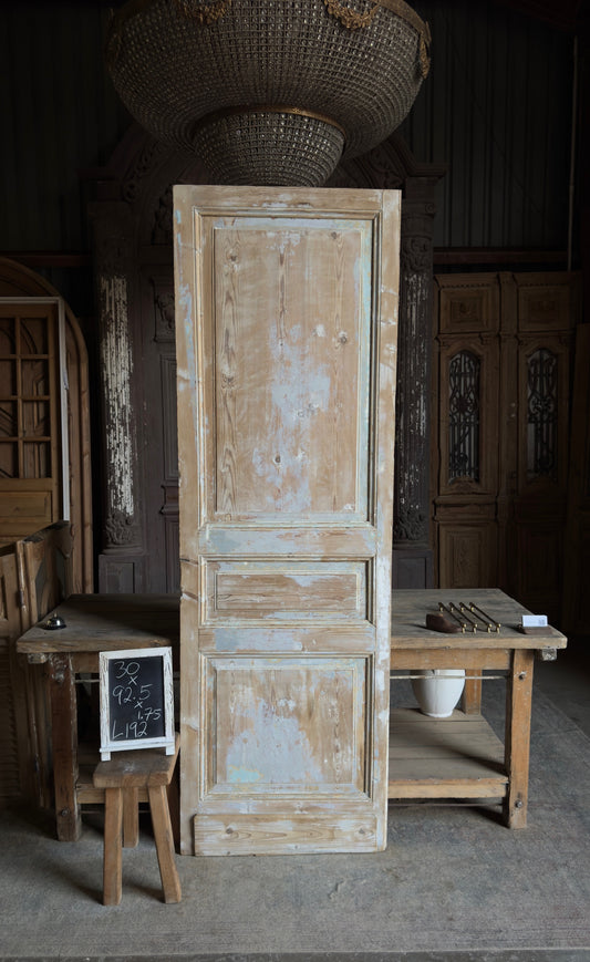 3 Panel Single Solid Antique Door - 30x92.5 - L192
