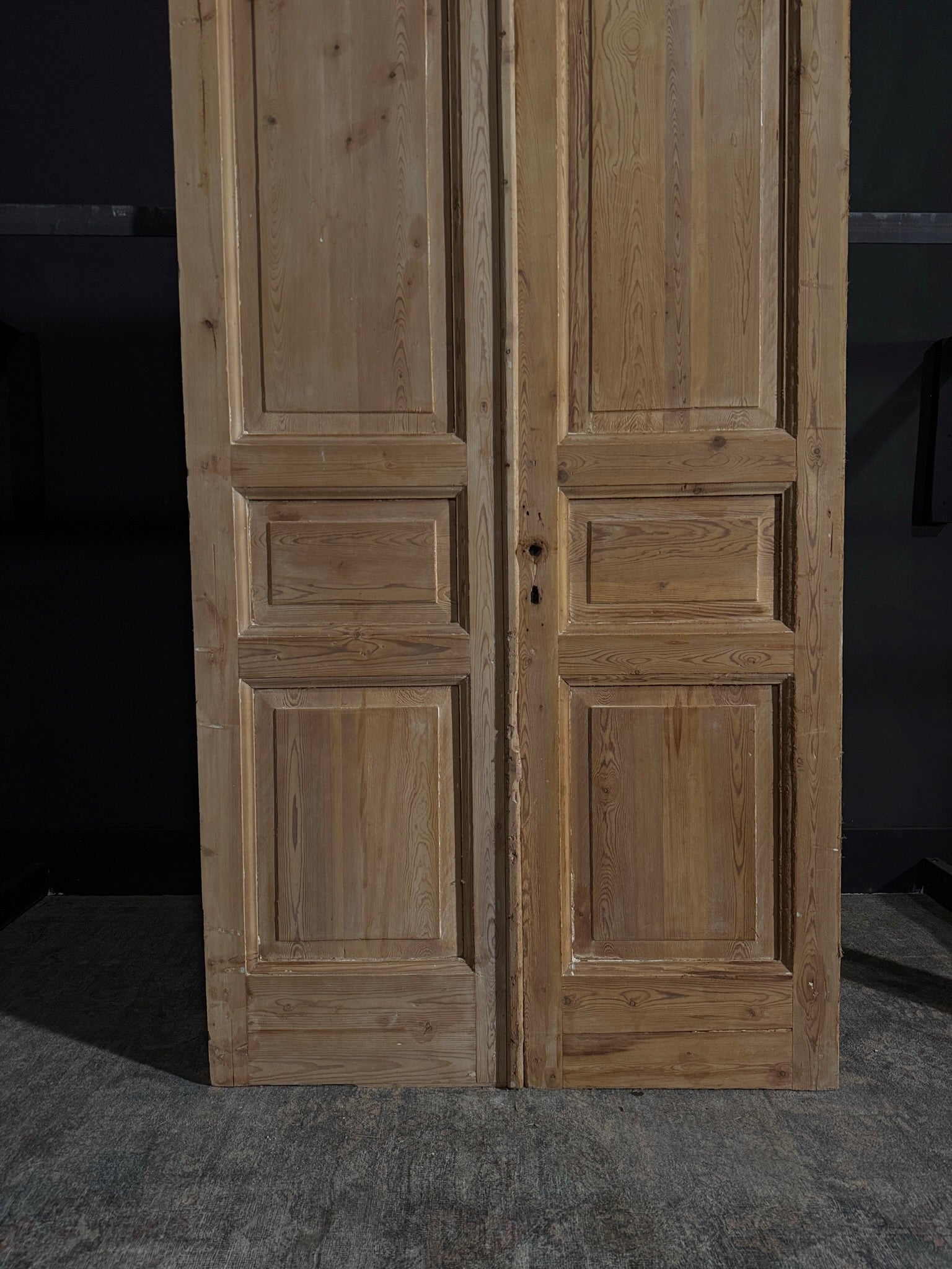 Antique Iron 3 Panel Double Doors - 43.75x85.75 - N22