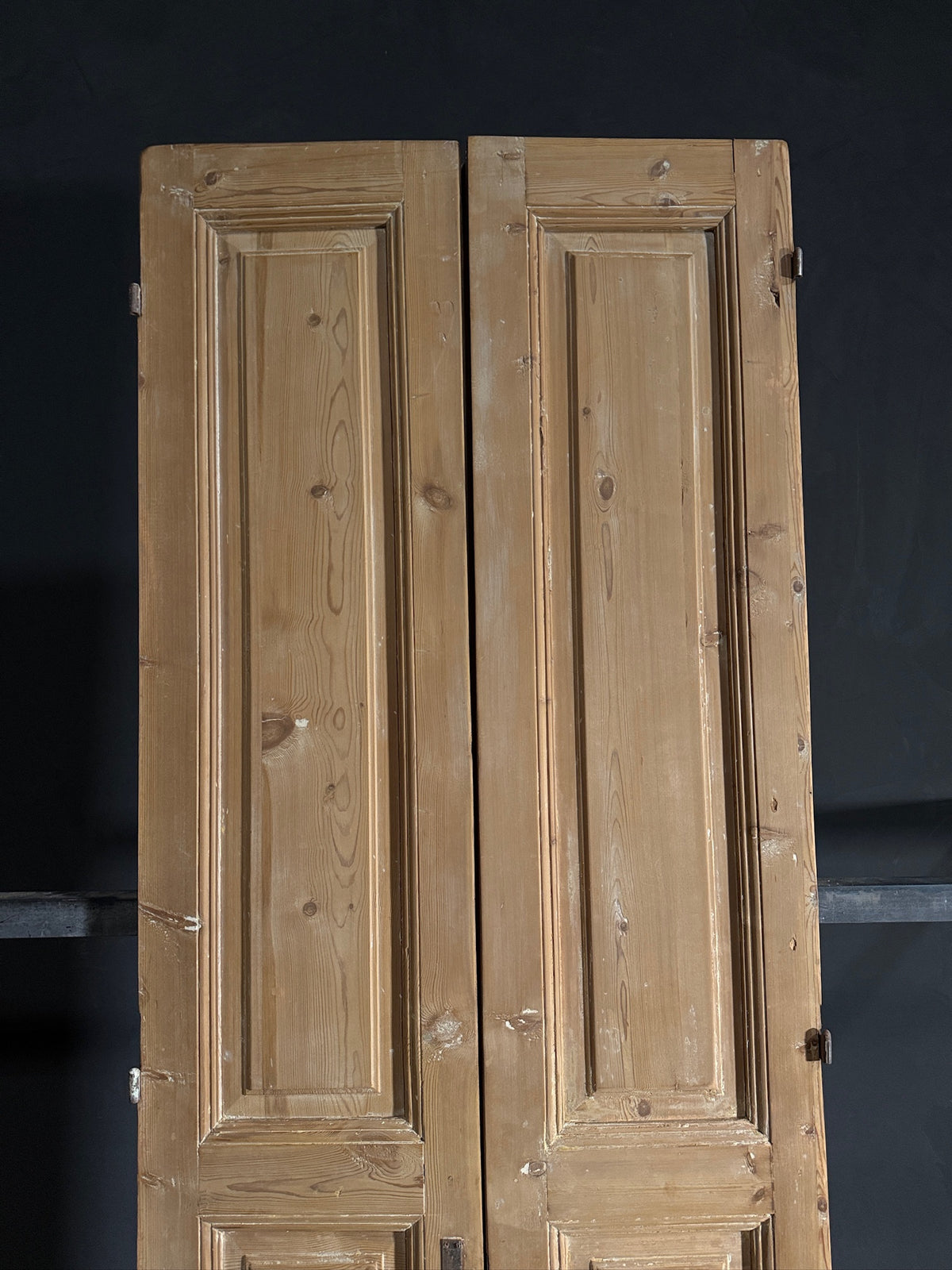 Antique 3 Panel Solid Double Doors - 34.75x99.5 - N599