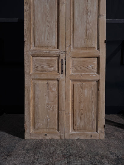 Antique Iron 3 Panel Double Doors - 39.75x94.5 - N10